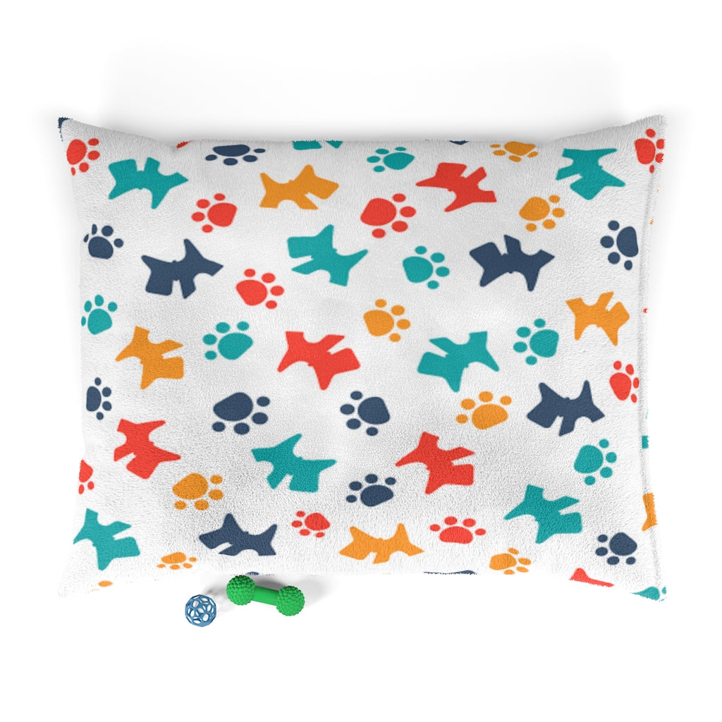 "Colorful Pups" Pet Bed