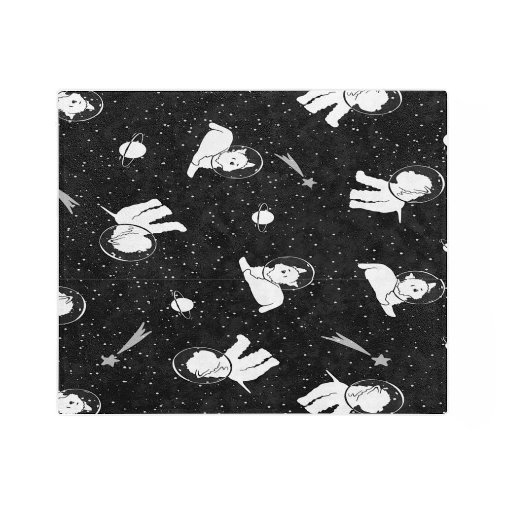 "Space Dogs" Velveteen Minky Blanket