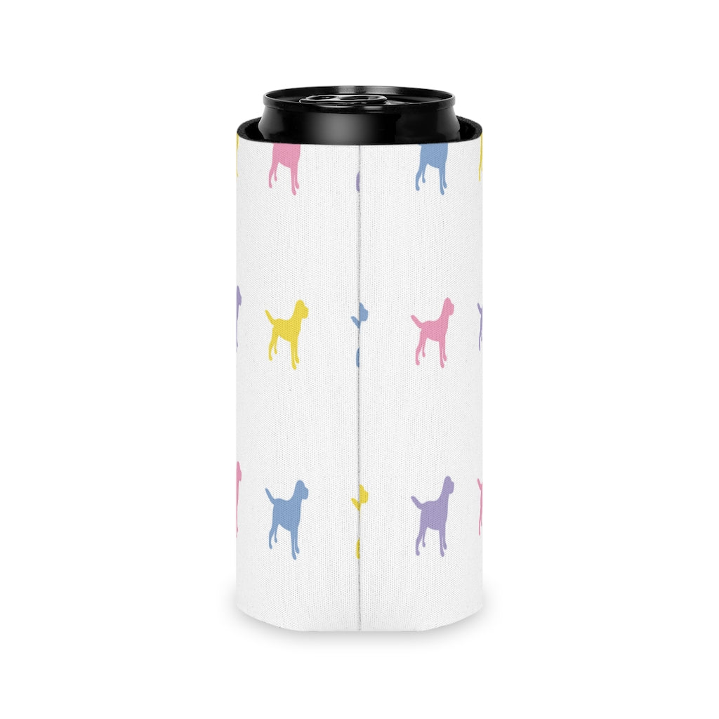 "Pastel Dogs" 2 Sizes Can Cooler
