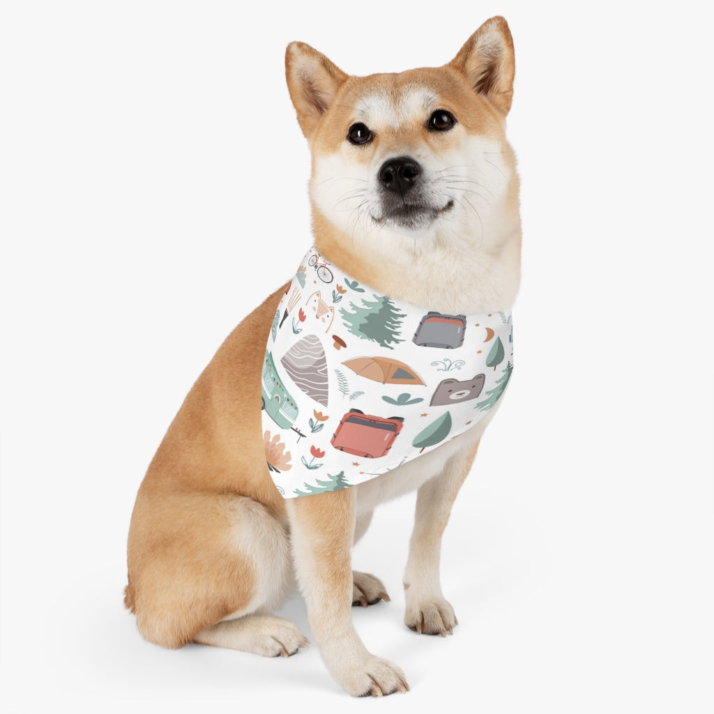 "Cute Camping" Pet Bandana Collar