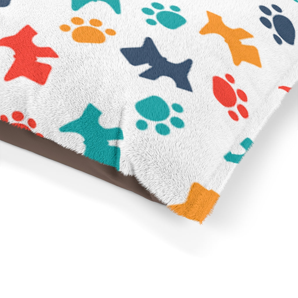 "Colorful Pups" Pet Bed