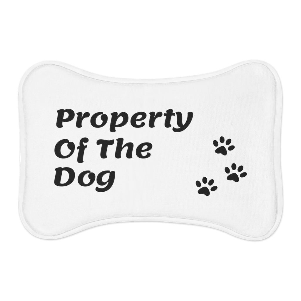 "Property of the dog" Pet Bowl Mat