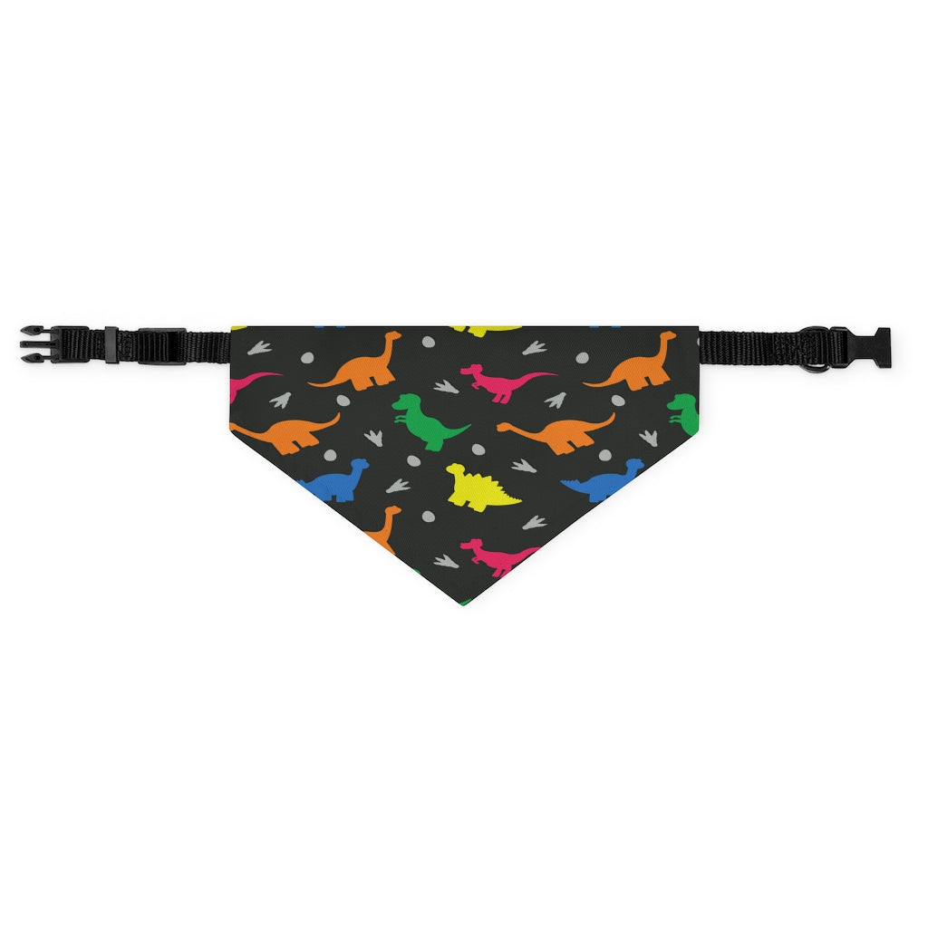 "Colorful Dinosaurs" Pet Bandana Collar