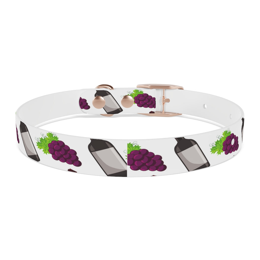 "Wine Bottle and Grapes" Pet Collar