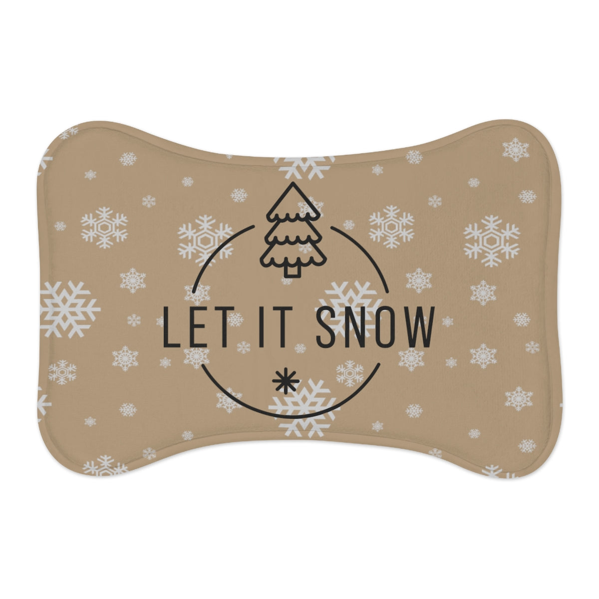 "Let It Snow" Pet Bowl Mats