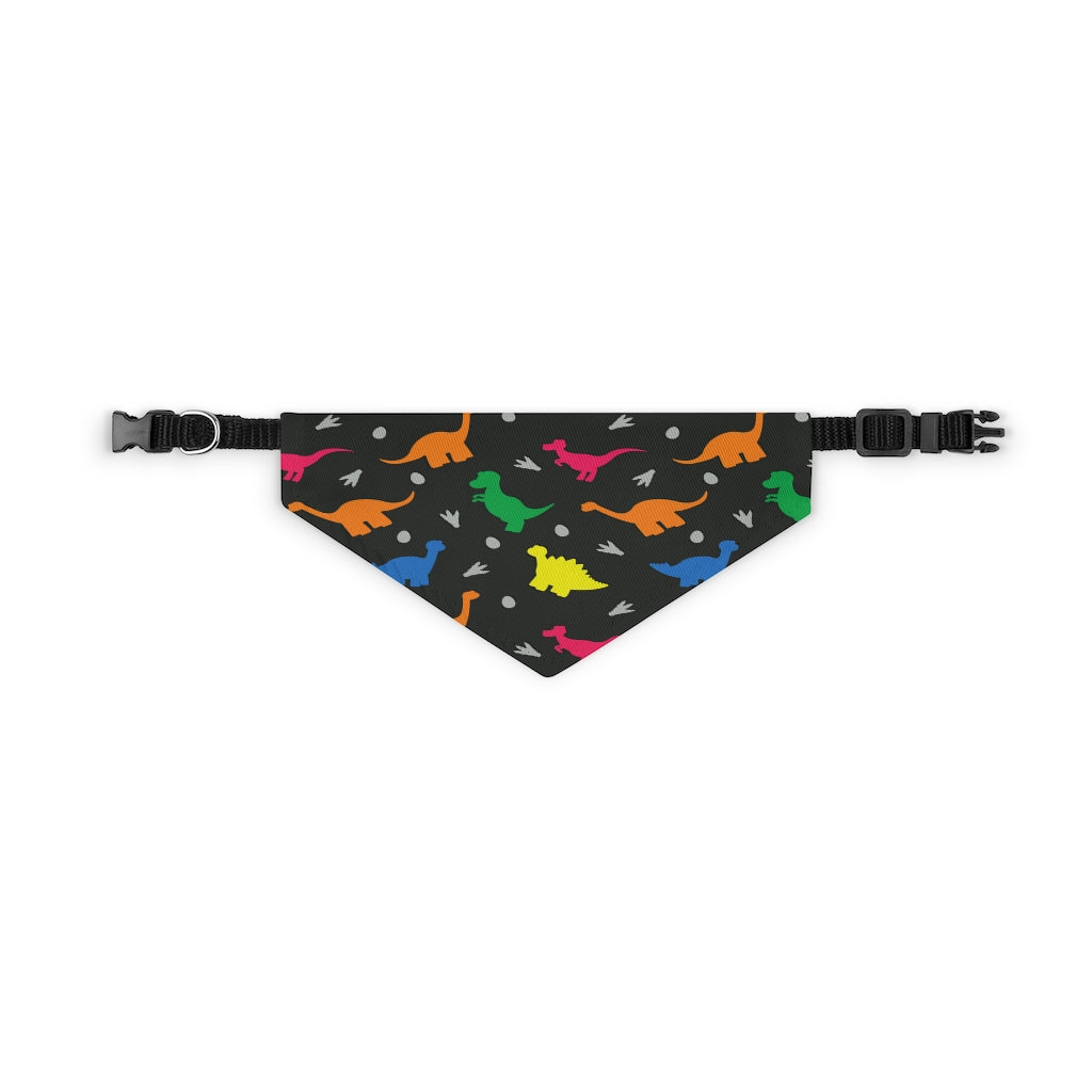 "Colorful Dinosaurs" Pet Bandana Collar