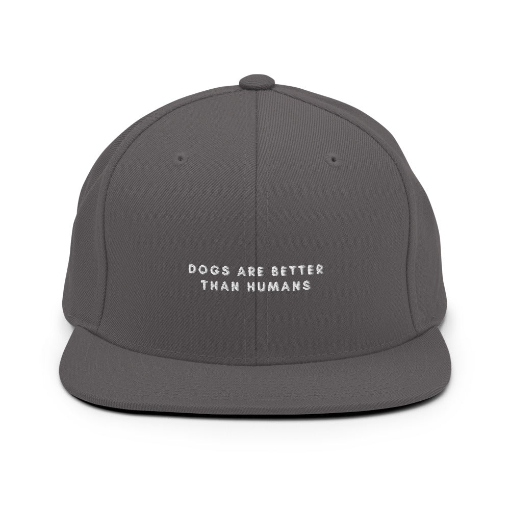 "Dogs Are Better Than Humans" Snapback Hat