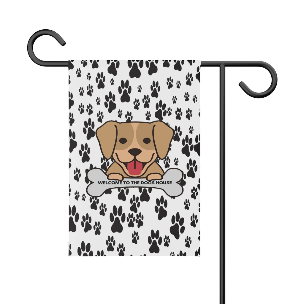 "Welcome To The Dogs House" Garden Flag